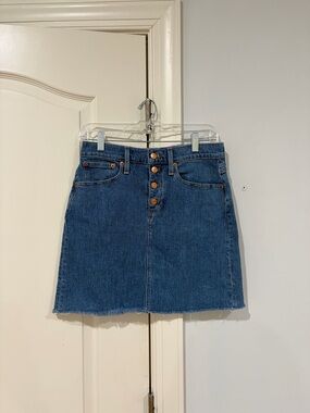 J. Crew Two-Tone Blue Denim Waistband Skirt